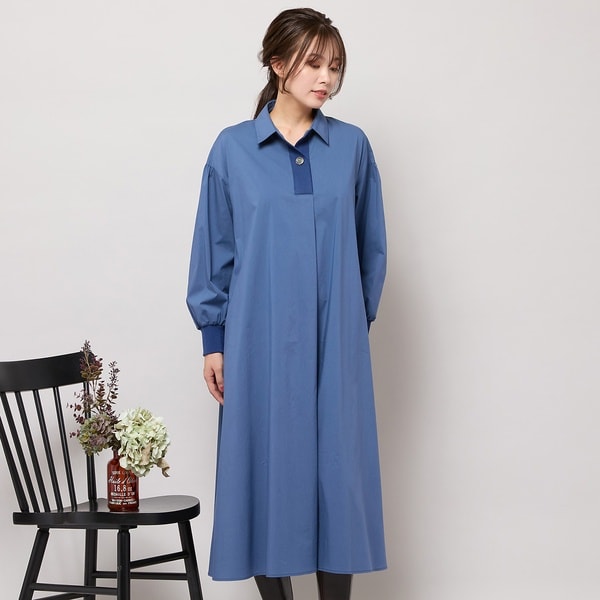 洗える】ヴィスコースストレッチ エンブロイダリー ワンピース | 23区