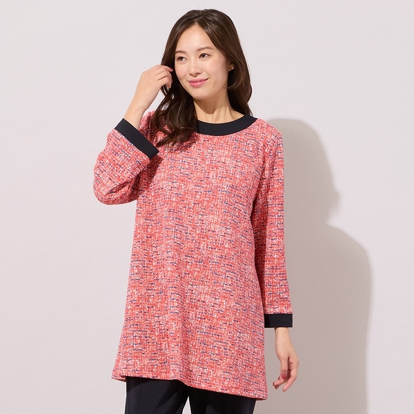 手洗いOK】チュールフロッキー・ボトルネックカットソー | ピサーノ