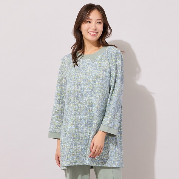 手洗いOK・綿100％】ボーダープリント・ラウンドヘムトップ | ピサーノ