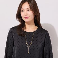 ゴールド調・パーツ付きネックレス