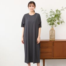 【手洗いOK・吸水速乾・接触冷感・遮熱】ボクシーシルエットワンピース