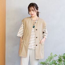 【手洗いOK・セットアップ対応】タイプライター・ラウンドネックジレ