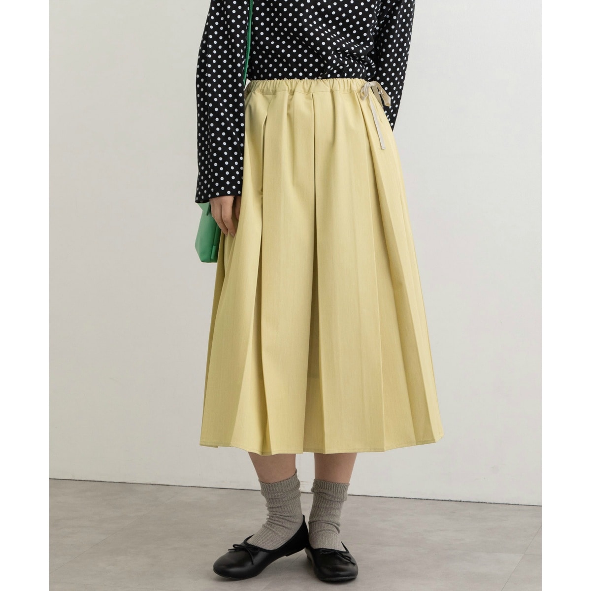 ☺︎☺︎☺︎ボックスプリーツスカートS ウール　ベージュ　タック入り セール】 ウールサージ タイトタックスカート （ロング・マキシ丈