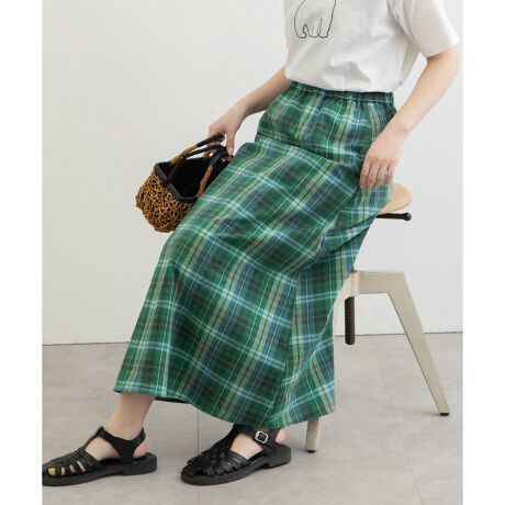 マドラスチェックフレアスカート | プードゥドゥ(POU DOU DOU  