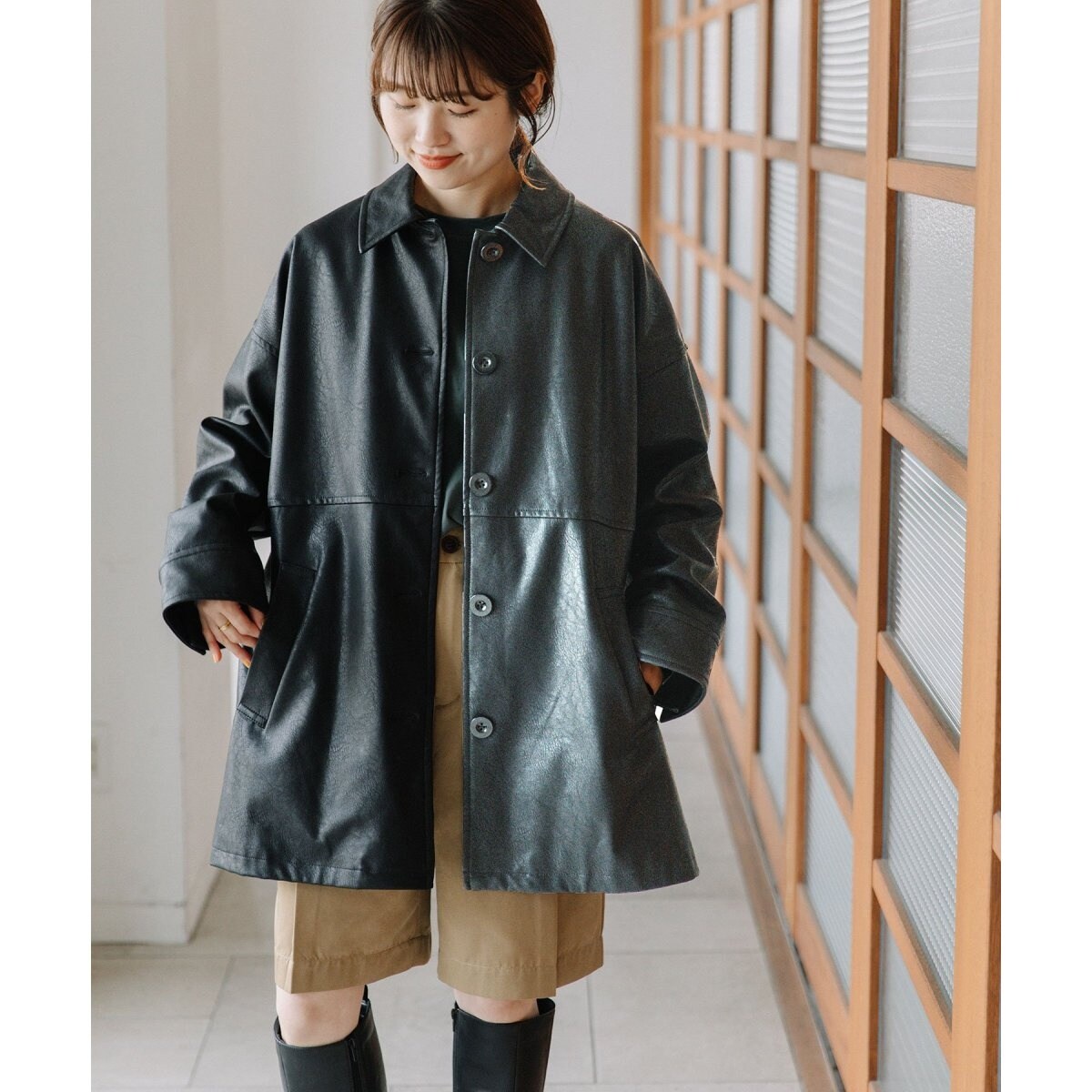 POU DOU DOU - レザージャケット  プルゾン POU DOU DOU｜フェイクレザージャケット | Rakuten Fashion(楽天