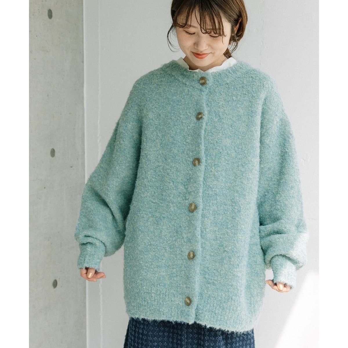 Dot and Stripes ネパールかぎ針スクエアモチーフV カーディガン Dot＆Stripes CHILD WOMAN（ドットアンドストライプス