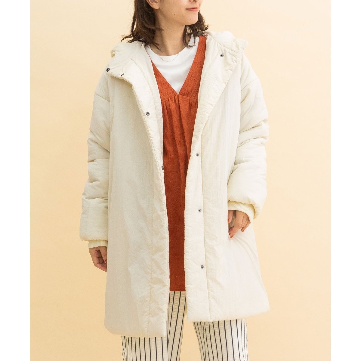 中綿ノンステッチフーディコート | プードゥドゥ(POU DOU DOU