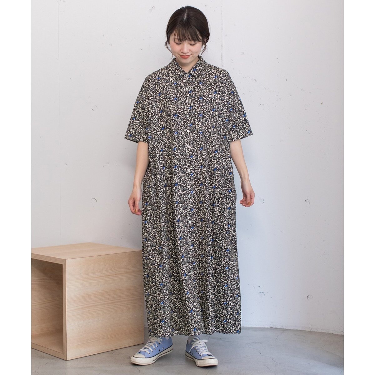 プードゥドゥ（POU DOU DOU）/フラワープリントシャツワンピース フラワープリントシャツワンピース | プードゥドゥ(POU DOU DOU