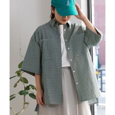 バック刺繍オーバーサイズシャツ