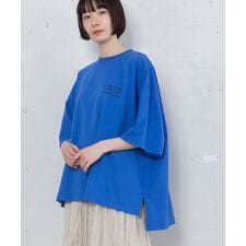 メッセージプリントオーバーサイズTシャツ