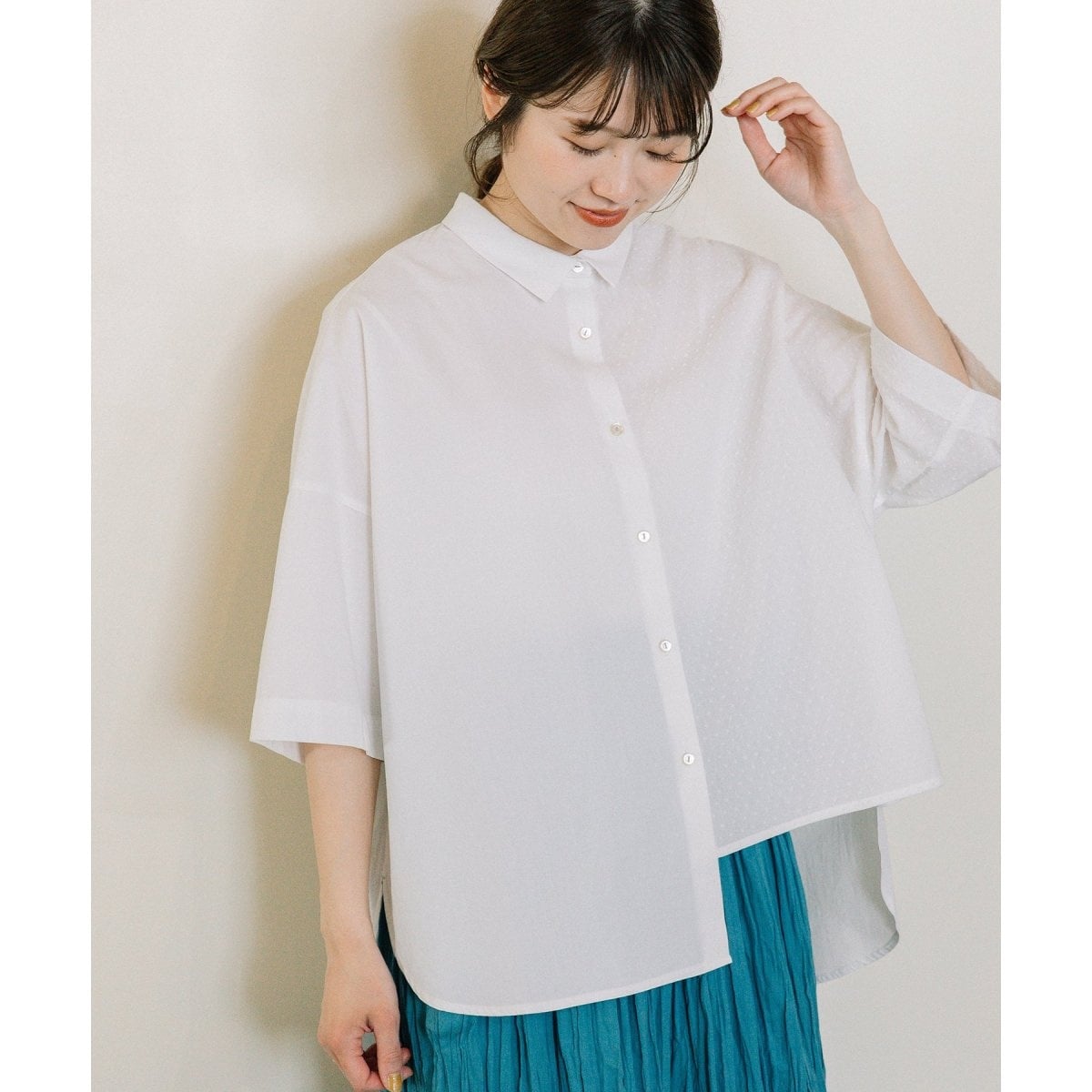 【pou dou dou】良質★美品★ジャケット ワンピース ダブル ネイビー POU DOU DOU ネイビー ドット柄 ワンピース - メルカリ