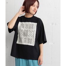 リメイク風デザインレースTシャツ