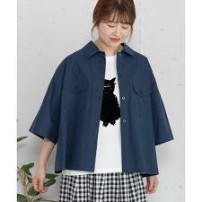 バックギャザーサファリシャツ