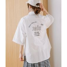 JOiEバックロゴ刺繍シャツ