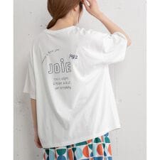 JOiEバックロゴ刺繍Tシャツ