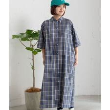 プードゥドゥ(POU DOU DOU)のマドラスチェックシャツワンピース