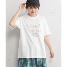 ロゴ刺繍Tシャツ