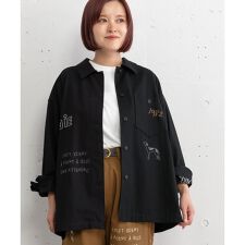 JOiEランダムロゴ刺繍シャツジャケット