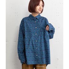 フラワープリントウエスタンシャツ