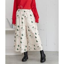 スワンレイクプリントキュロットパンツ