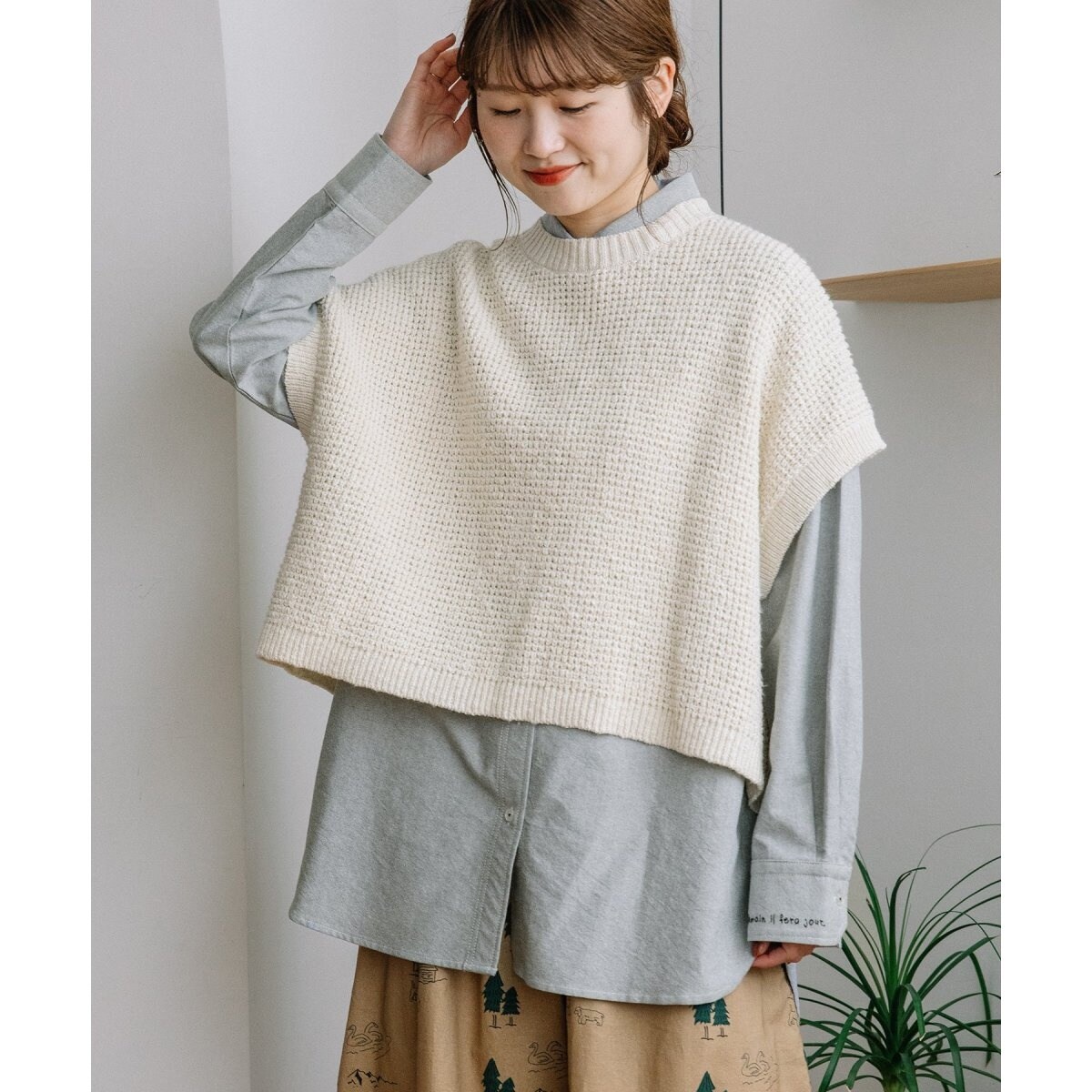 Drawer ニットベスト　ポンチョ UNISEX】チルデンニット ベスト / J.PRESS YORK STREET