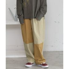 パッチワークタックパンツ