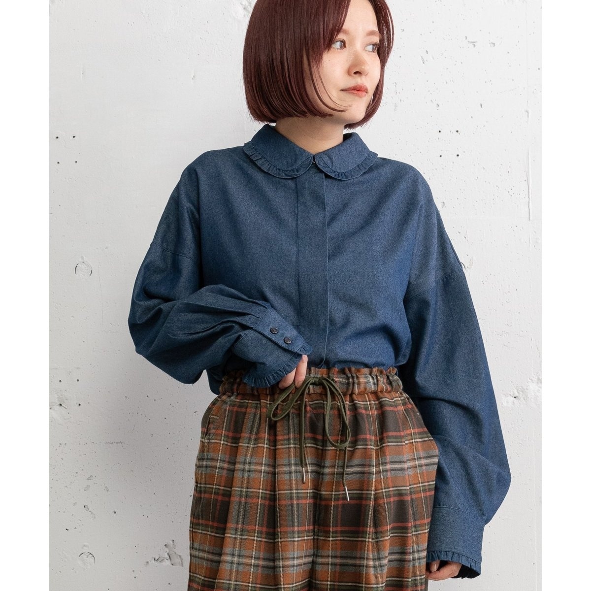 フロントフリルチェックシャツ | プードゥドゥ(POU DOU DOU) | マルイ