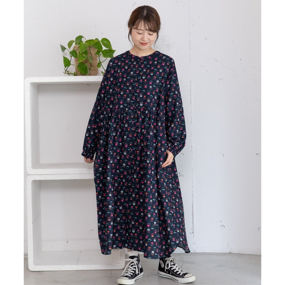 美品✨ スピックアンドスパン　シアーヨーク切り替えワンピース Spick & Span（スピックアンドスパン）の「シアーヨーク切替