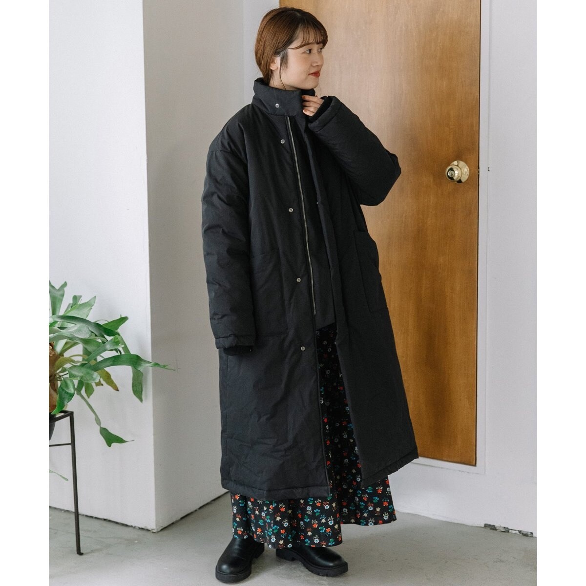 Spick＆Spanスピックアンドスパン ロングコート ボリュームスリーブ Spick & Span（スピックアンドスパン）の「中綿ボリューム