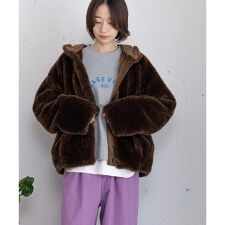 フーデッドファーブルゾン