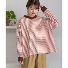 プードゥドゥ(POU DOU DOU)のマルチカラーボーダーロンT