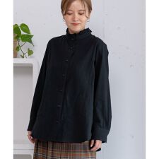 スタンドフリルブラウス