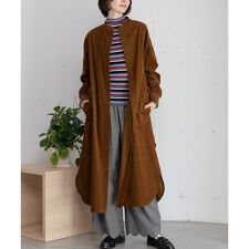 ベルト付きコーデュロイワンピース