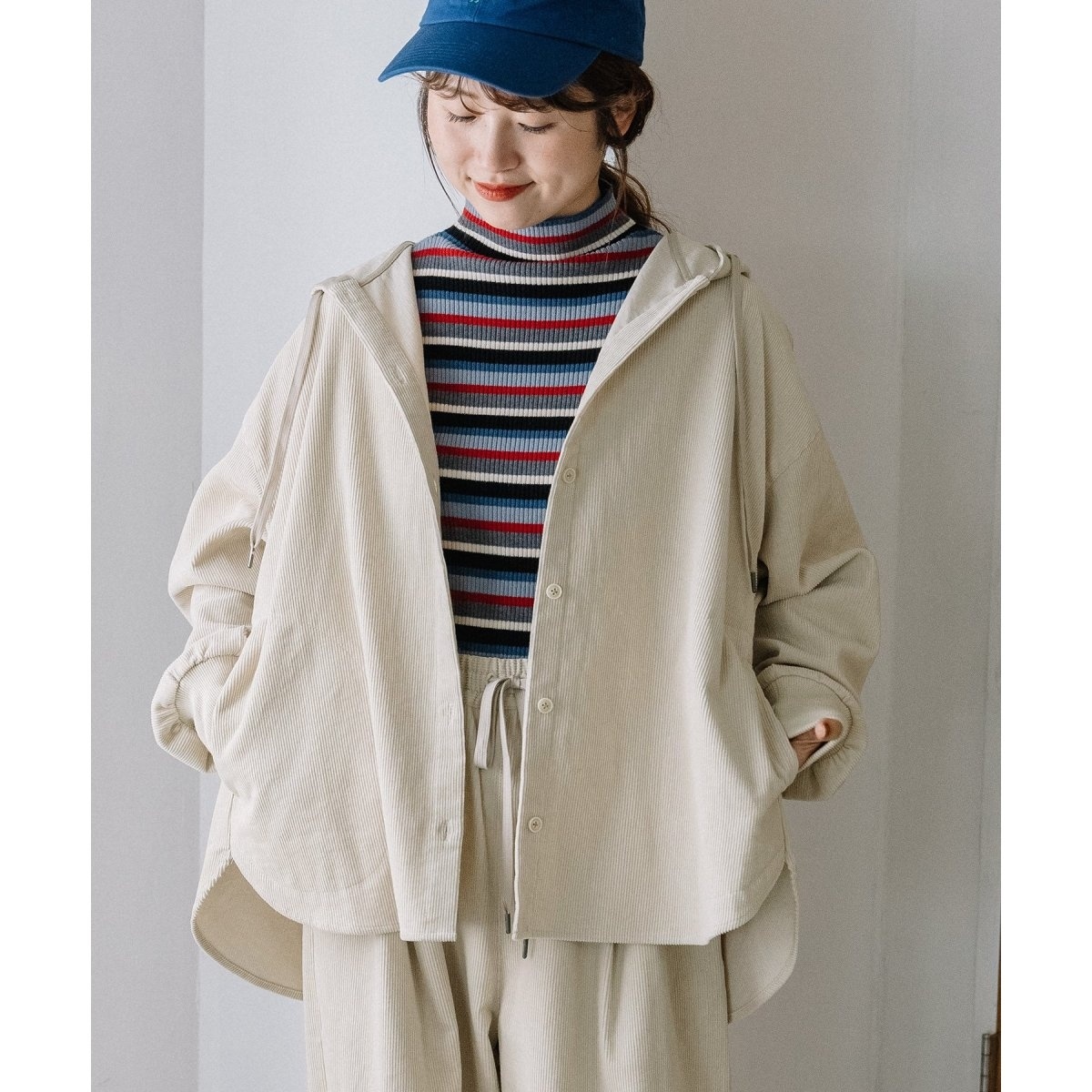 コーデュロイフーディシャツジャケット | プードゥドゥ(POU DOU DOU