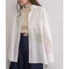 パッチワークオーバーシャツ