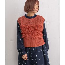 2wayループ編みニットベスト