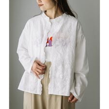 スカラップ刺繍ブラウス