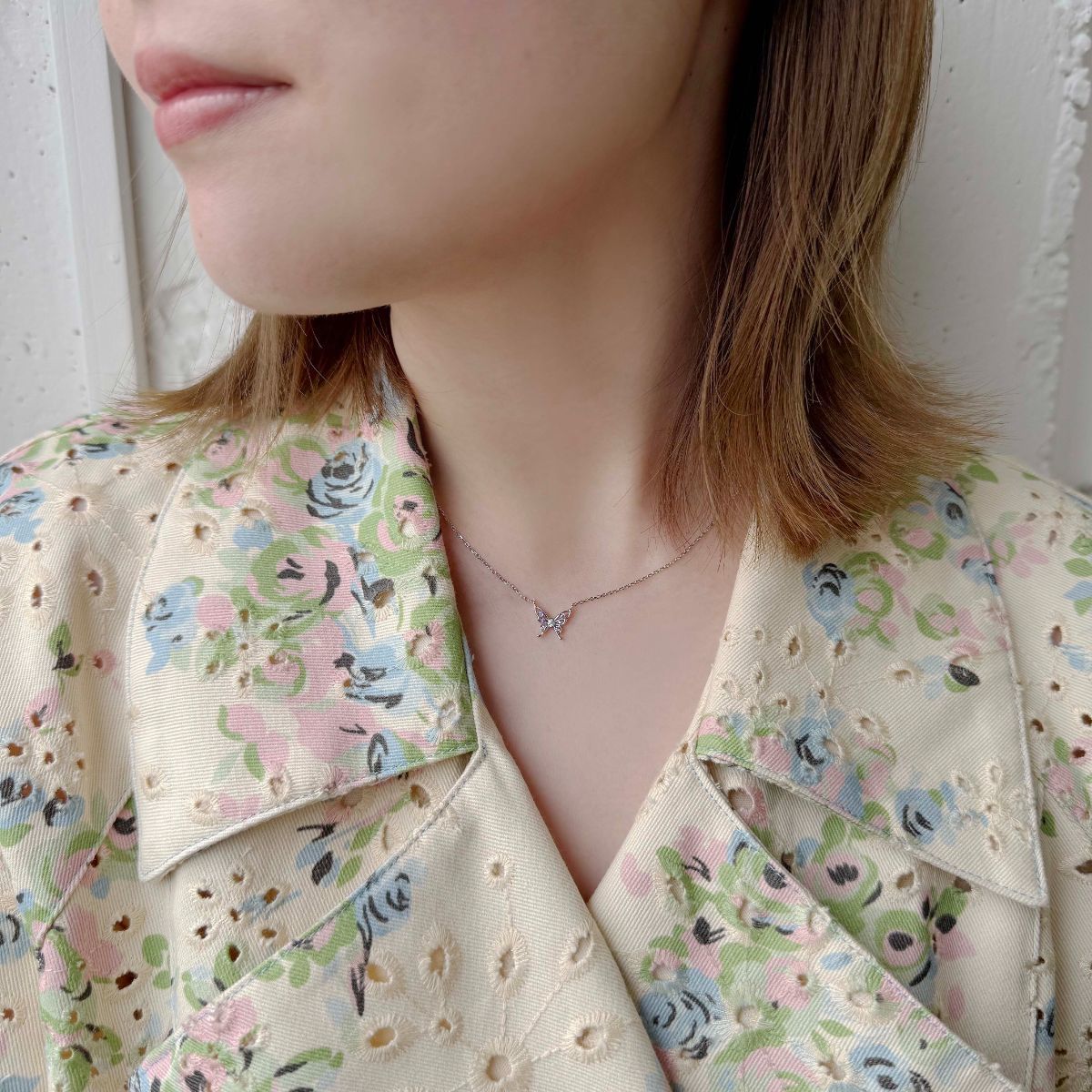 ANNA SUIアナスイ グリーン 蝶 ブローチ ネックレス ローズ　パピヨン 蝶モチーフ ネックレス / アナスイ | アナ スイ(ANNA SUI