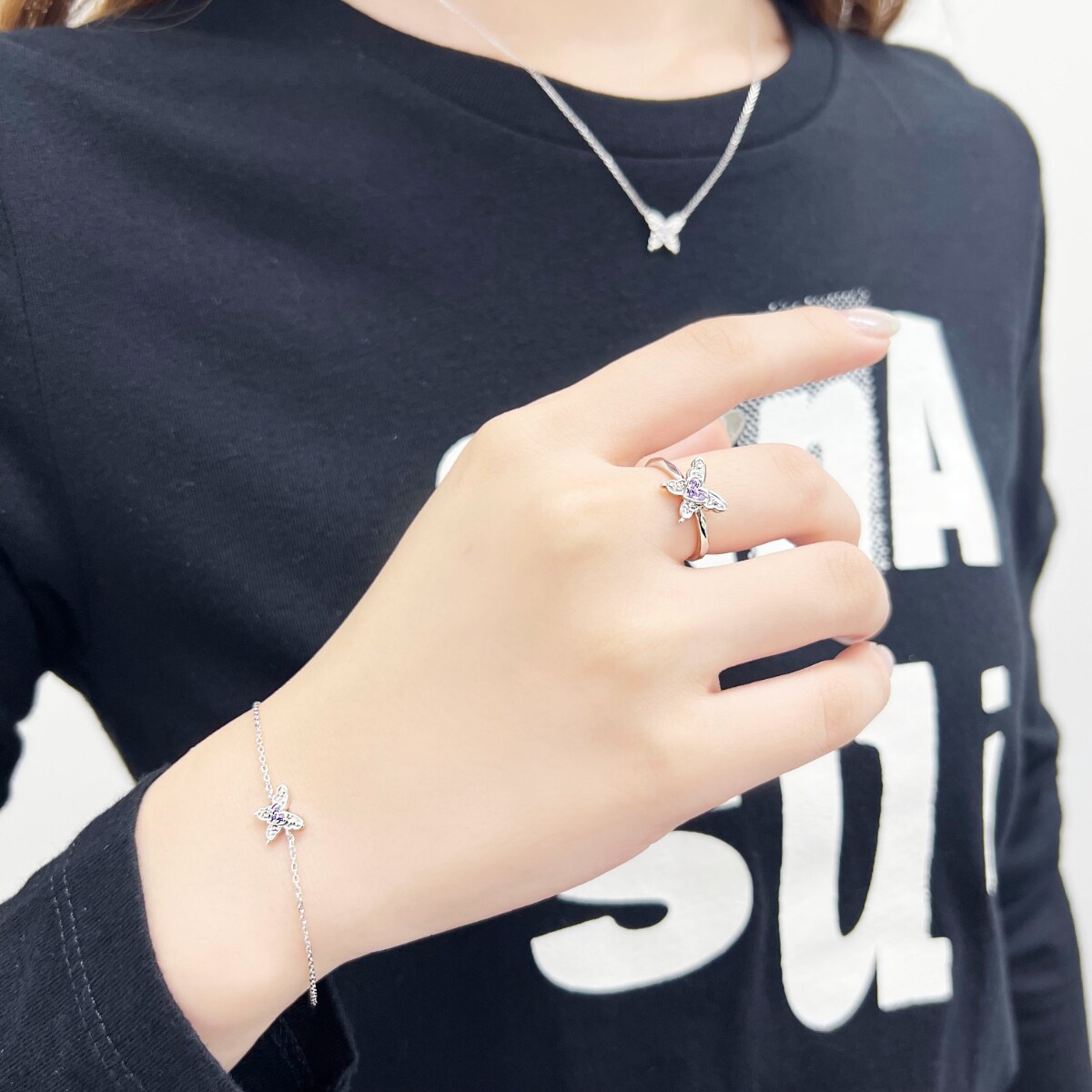 蝶 ハートモチーフリング | アナ スイ(ANNA SUI) | マルイウェブ