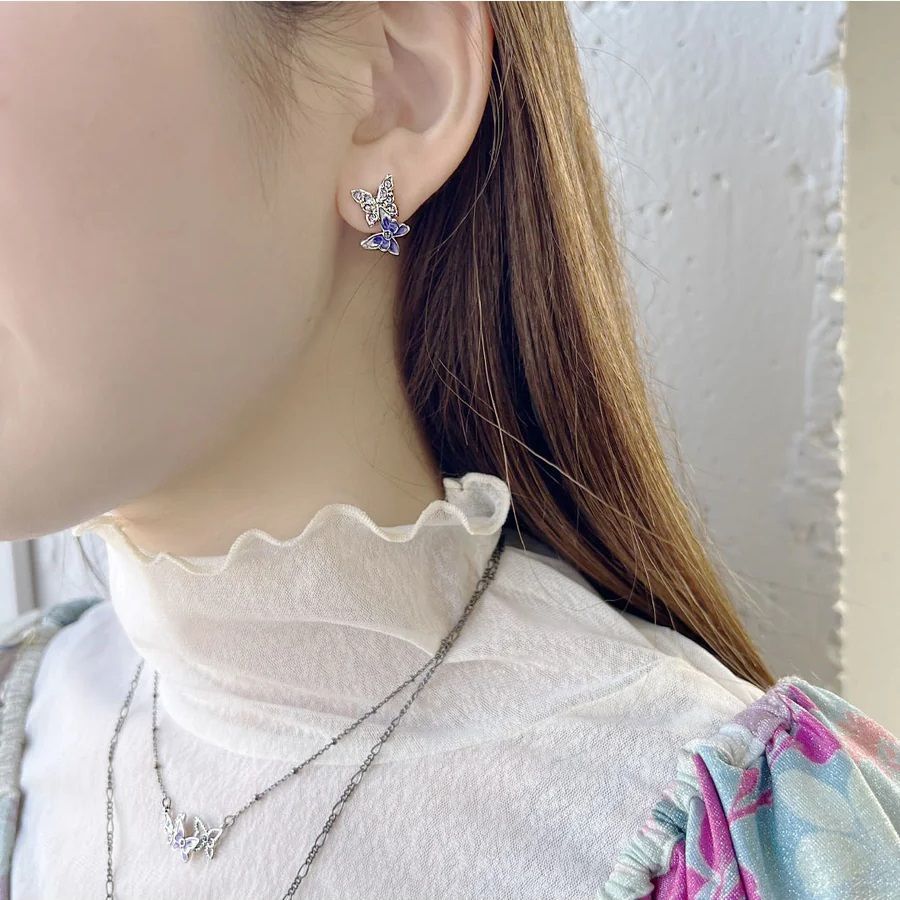 バタフライ鍵モチーフ ピアス（ピアス（両耳用））｜ANNA SUI