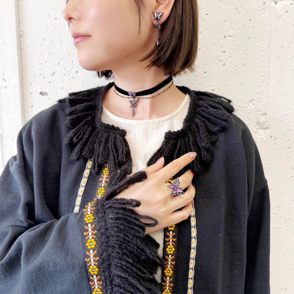 ANNA SUI バタフライ 鍵モチーフ チョーカー 完売人気モデル バタフライ鍵モチーフ チョーカーネックレス | アナ スイ(ANNA SUI