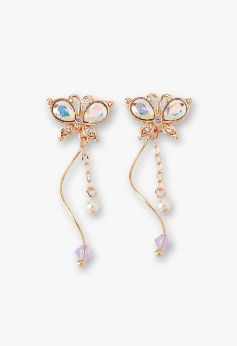 ティアレ 蝶 薔薇 モチーフ ピアス | アナ スイ(ANNA SUI