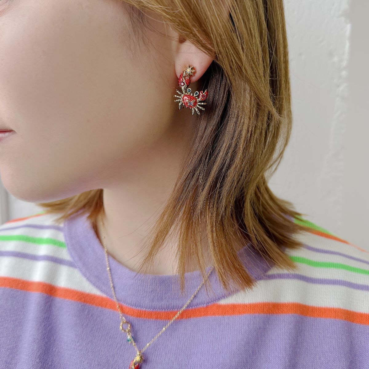 【ANNA SUI】即対応 カニモチーフ イヤリング カニモチーフ イヤリング