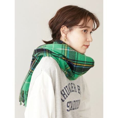 カシミアライクチェックストール グリーンパークス Green Parks 6a17l6j0100 ファッション通販 マルイウェブチャネル