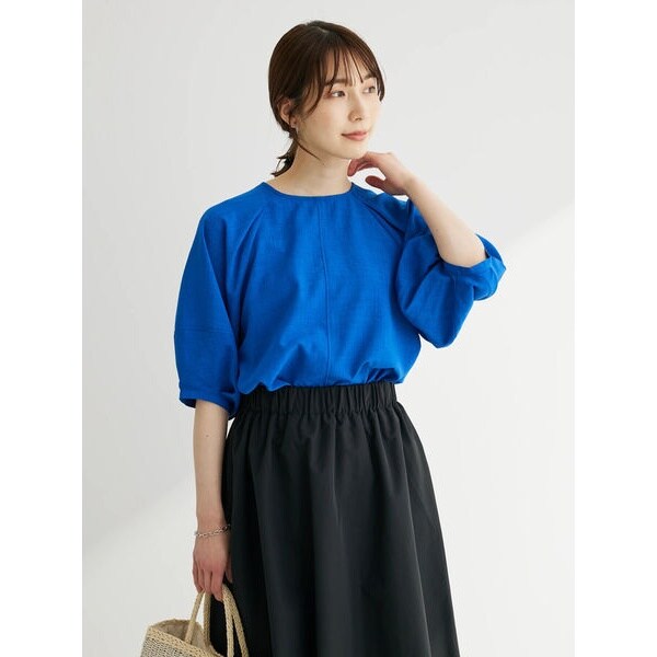 Green Parks　フロント開きギャザー5分丈袖ブラウス　チェックブラック Green Parks】・フロント開きギャザー5分袖ブラウス 通販