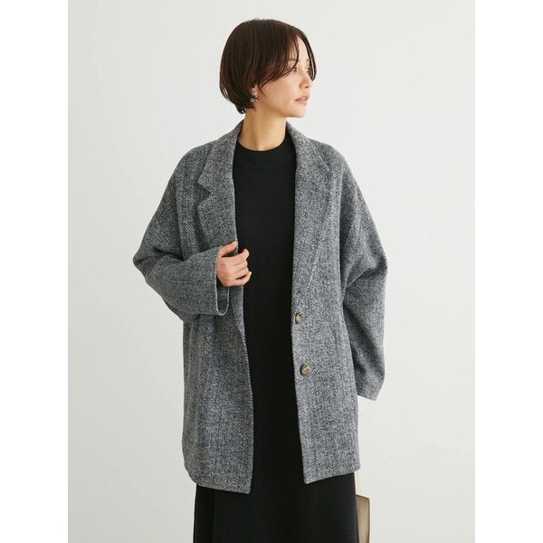 ELENCARE DUE ヘリンボーンミドルコート | グリーンパークス(Green