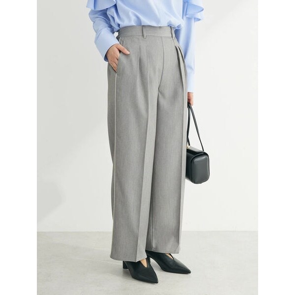 Lily Brown パイピングスプリングコート パイピングワイドパンツ