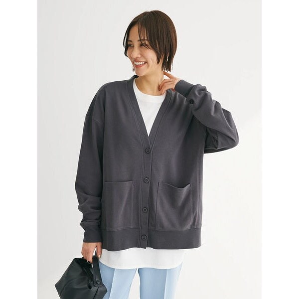 ミニ裏毛Vネックカーディガン | グリーンパークス(Green Parks