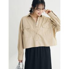ショート丈ワイドシャツ