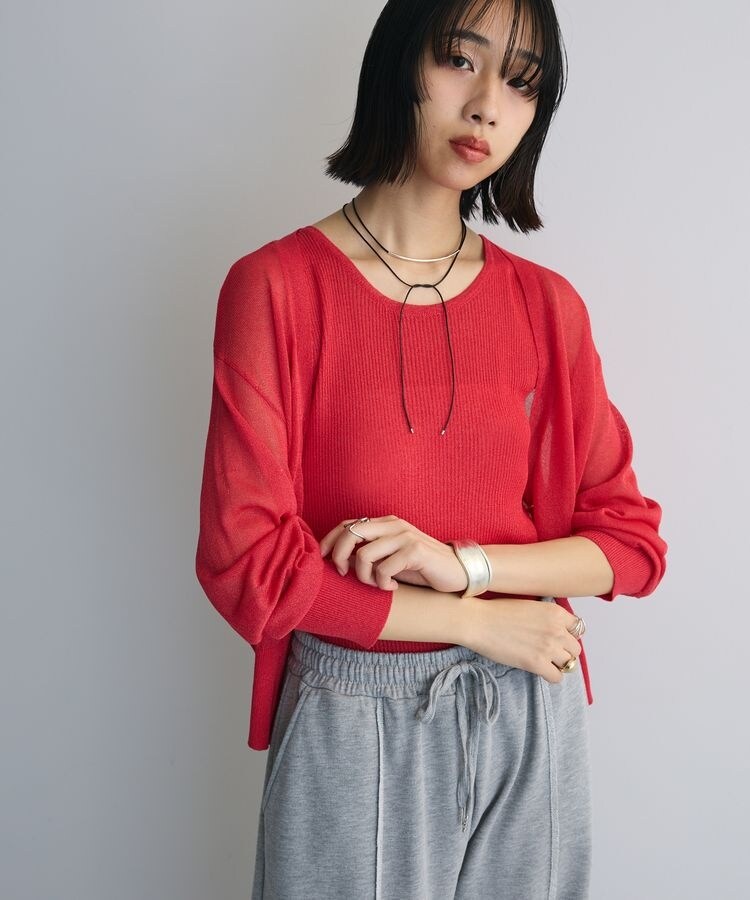 シアーカーディガン+タンクトップSET | アンリエットミュゼ